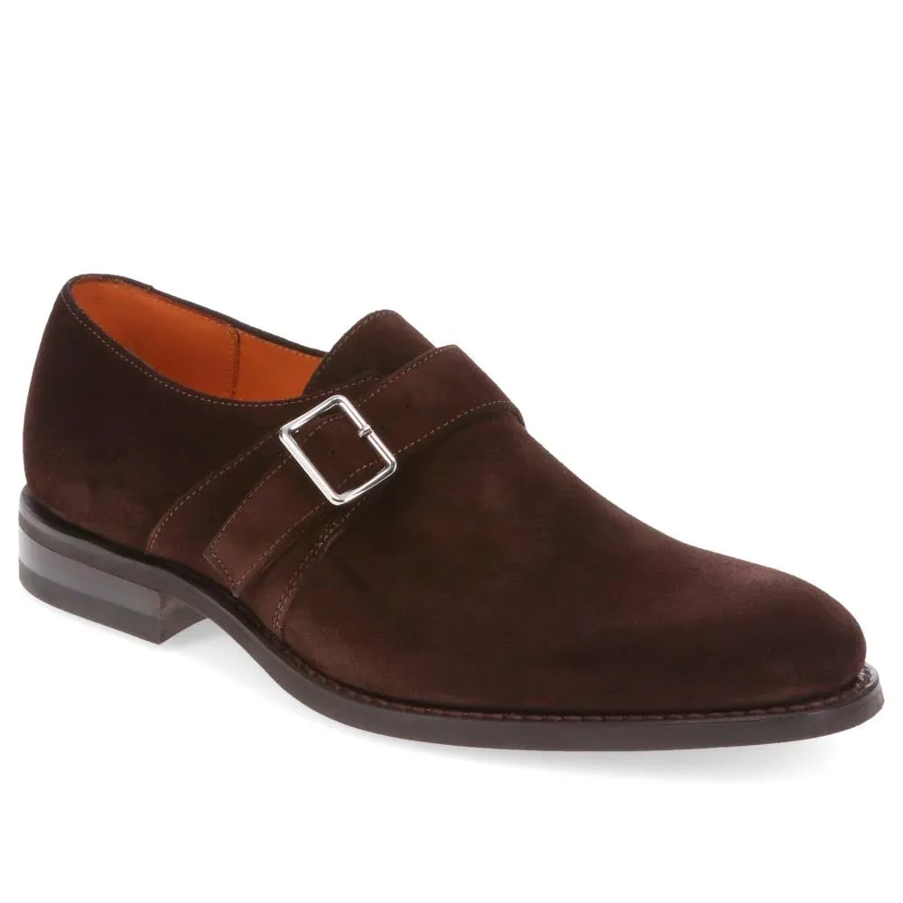 Loake Wide Fit Smart Leather Buckled Shoes - LOA39502 / 326 578 - Dark Brown Suede sold by Jones Bootmaker product image thumbnail 2
