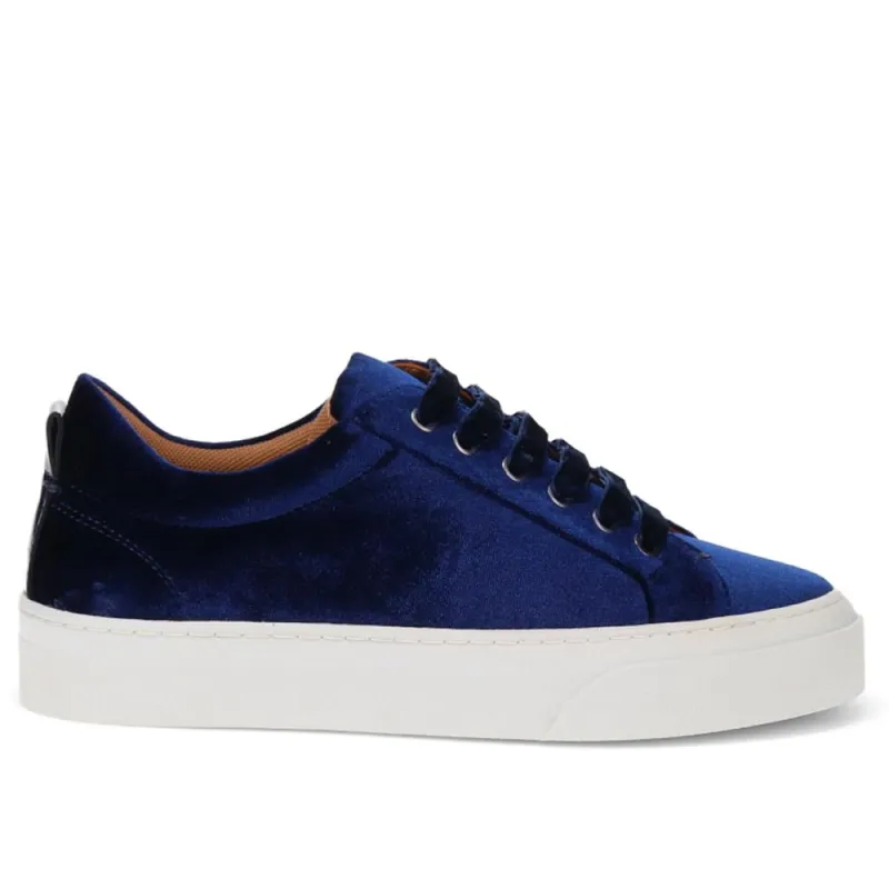 Azura Casual Velvet Trainers - AZURA / 326 576 - Navy sold by Jones Bootmaker