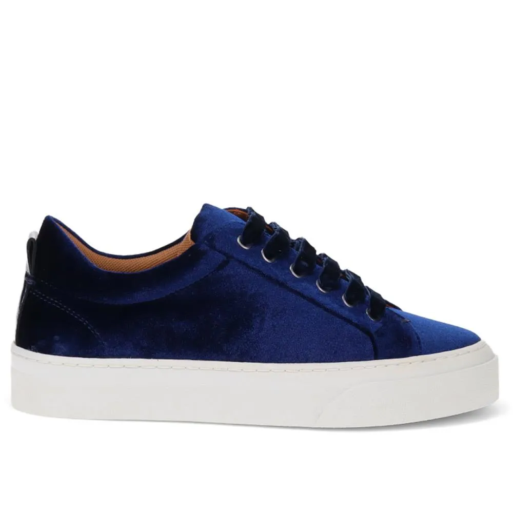 Azura Casual Velvet Trainers - AZURA / 326 576 - Navy sold by Jones Bootmaker