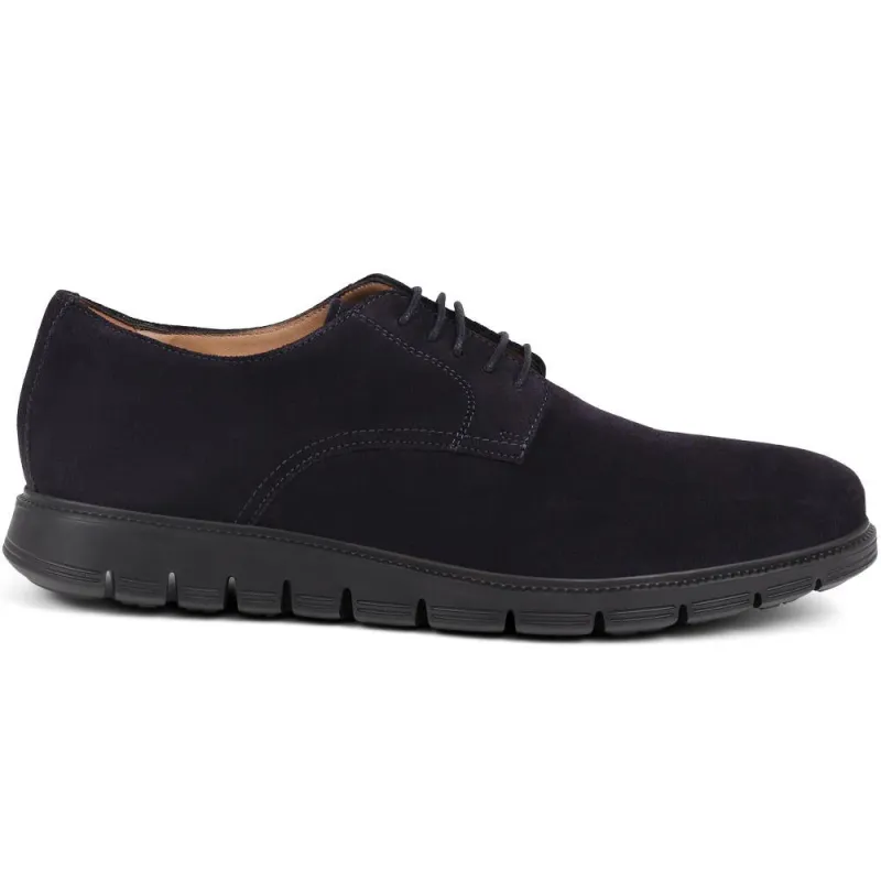 Lennard Leather Smart Trainers - LENNARD / 324 374 - navy-black sold by Jones Bootmaker