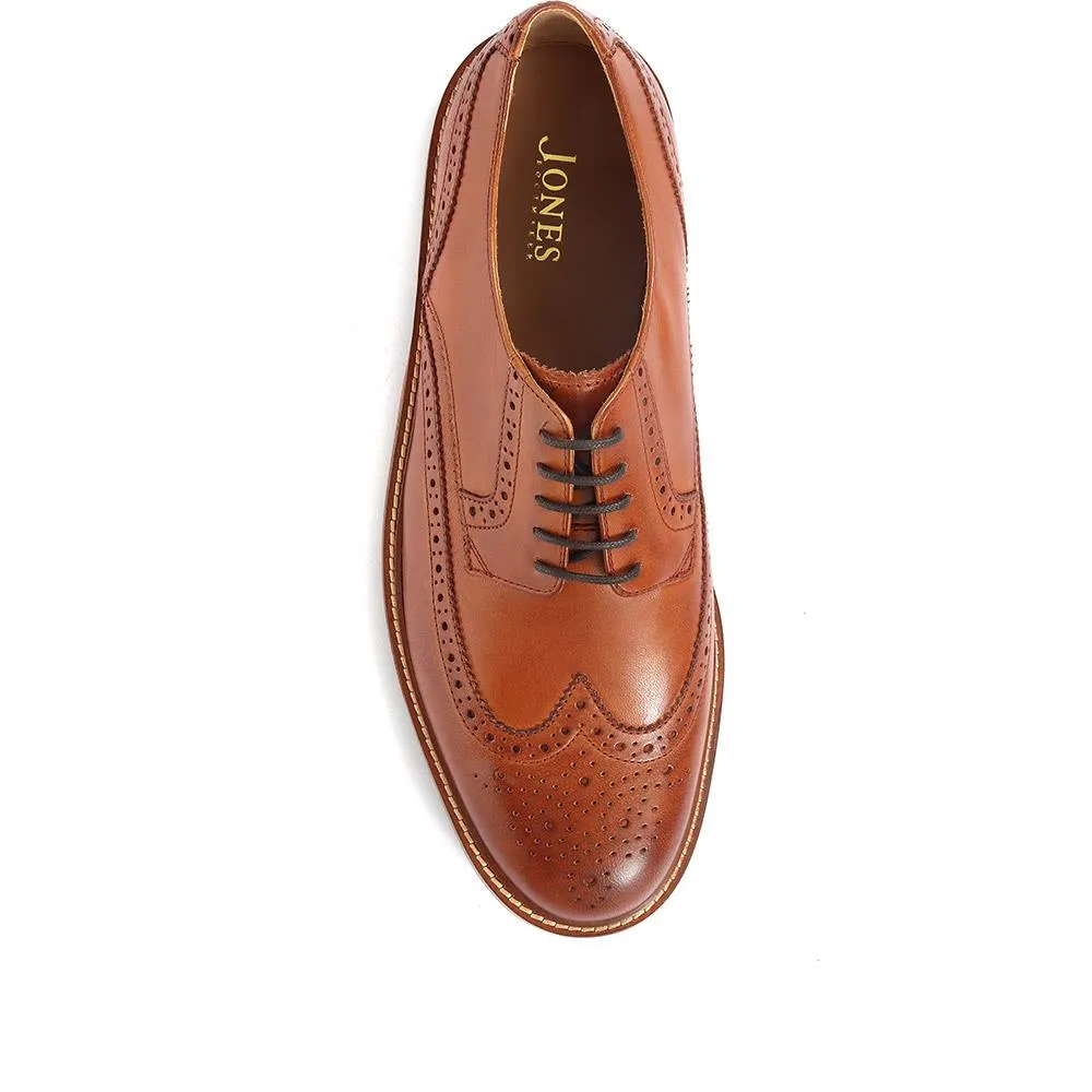Kingsbay Men's Leather Brogues - KINGSBAY / 320 142 - Tan sold by Jones Bootmaker product image thumbnail 4