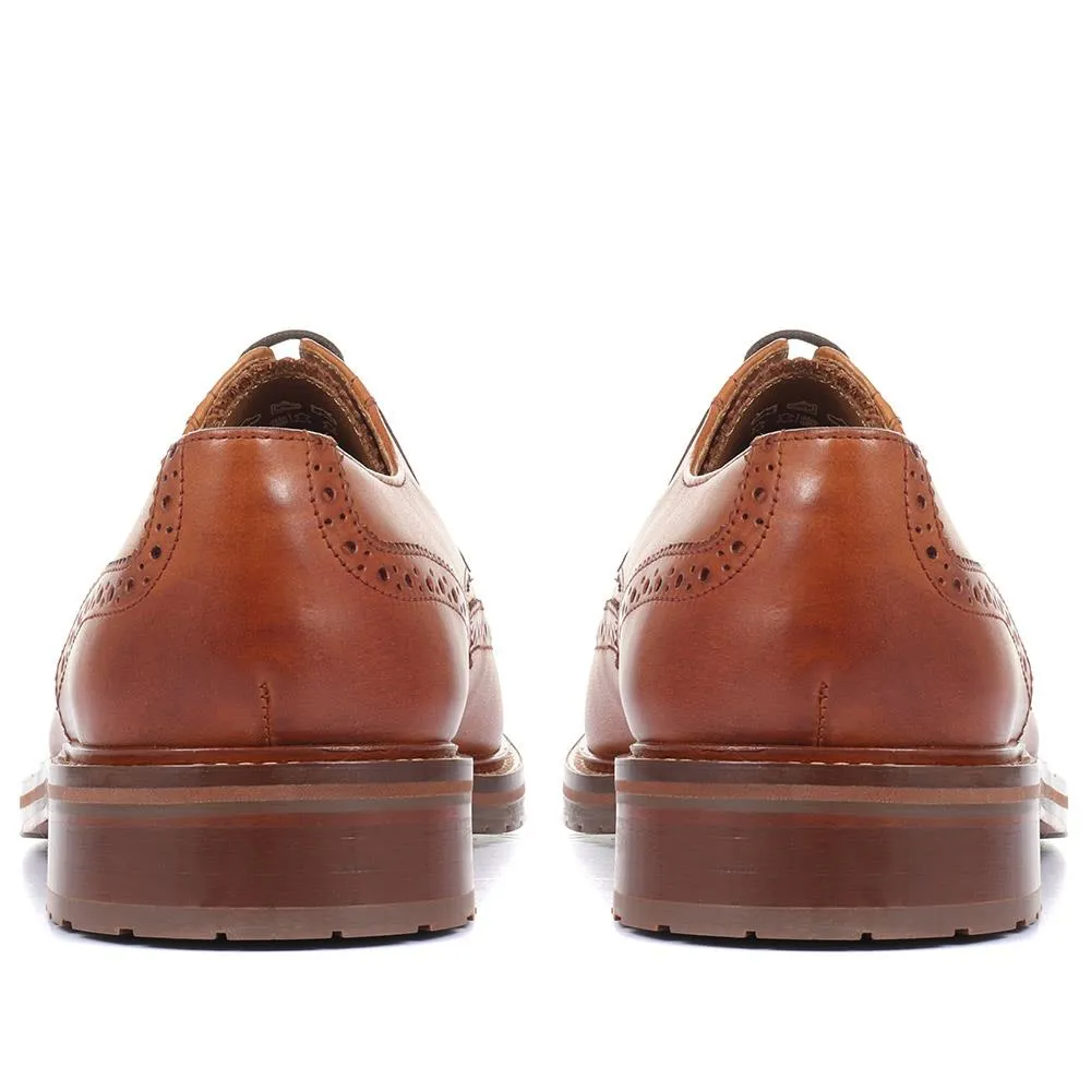 Kingsbay Men's Leather Brogues - KINGSBAY / 320 142 - Tan sold by Jones Bootmaker product image thumbnail 3