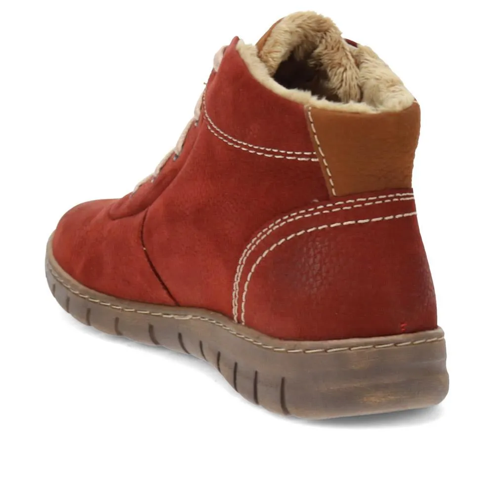 Leather Faux-Fur-Lined Ankle Boots - JOSEF40510 / 326 495 - Bordeaux sold by Jones Bootmaker product image thumbnail 3
