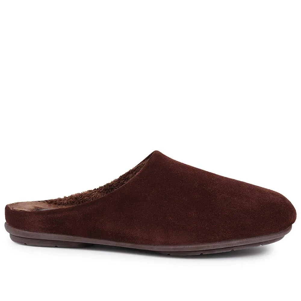 Zayden Mule Slippers - ZAYDEN / 326 382 - Chocolate sold by Jones Bootmaker