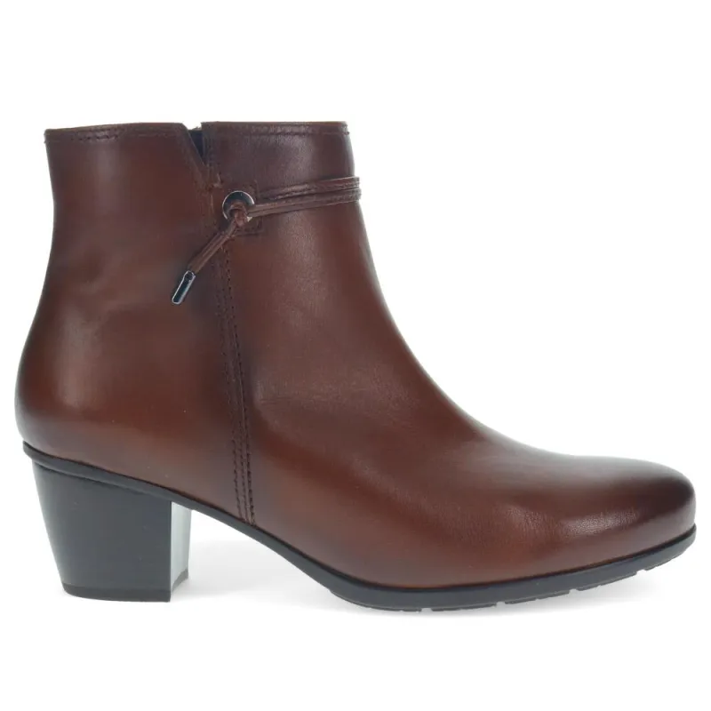 Zip-Up Leather Ankle Boots - GAB40528 / 326 334 - Tan sold by Jones Bootmaker