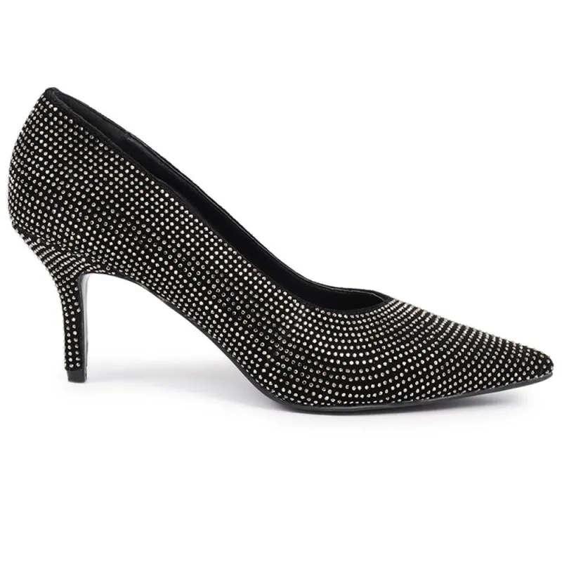 Yanna Embellished Court Shoes - YANNA / 326 319 - Pewter sold by Jones Bootmaker