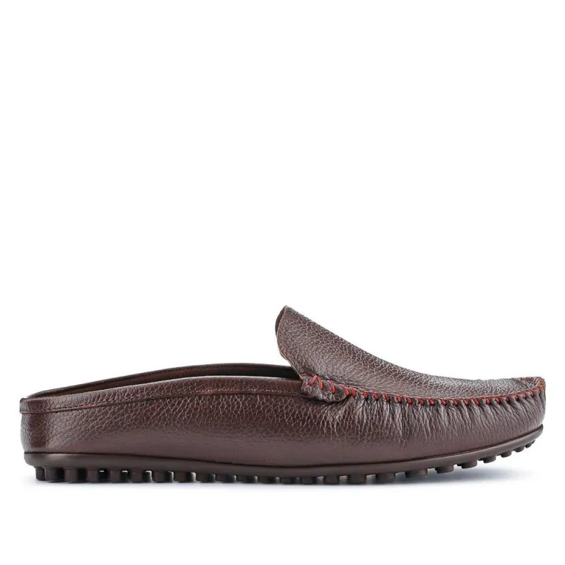 Zethan Full Slippers  - ZETHAN / 326 287 - Dark Brown sold by Jones Bootmaker