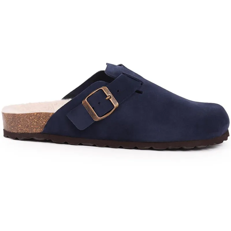 Freida Mules Slippers  - FREIDA / 326 251 - Navy sold by Jones Bootmaker