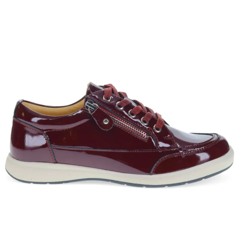Audrie Chunky Trainers - AUDRIE / 326 248 - Burgundy Patent sold by Jones Bootmaker