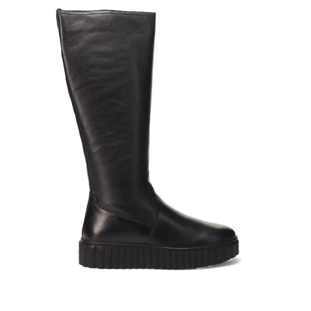 Erith Leather Long Boots - ERITH / 326 179 - Black sold by Jones Bootmaker