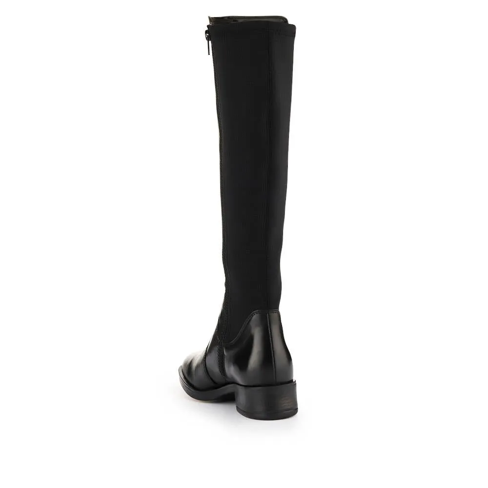 Ellisia Leather Stretch-Fit Long Boots - ELLISIA / 326 064 - Black sold by Jones Bootmaker product image thumbnail 3