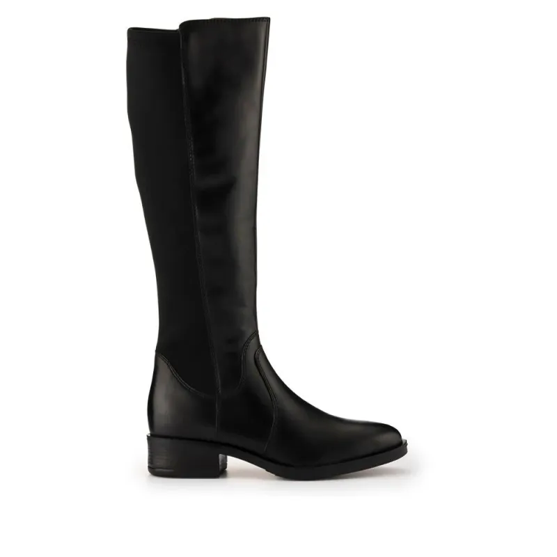 Ellisia Leather Stretch-Fit Long Boots - ELLISIA / 326 064 - Black sold by Jones Bootmaker