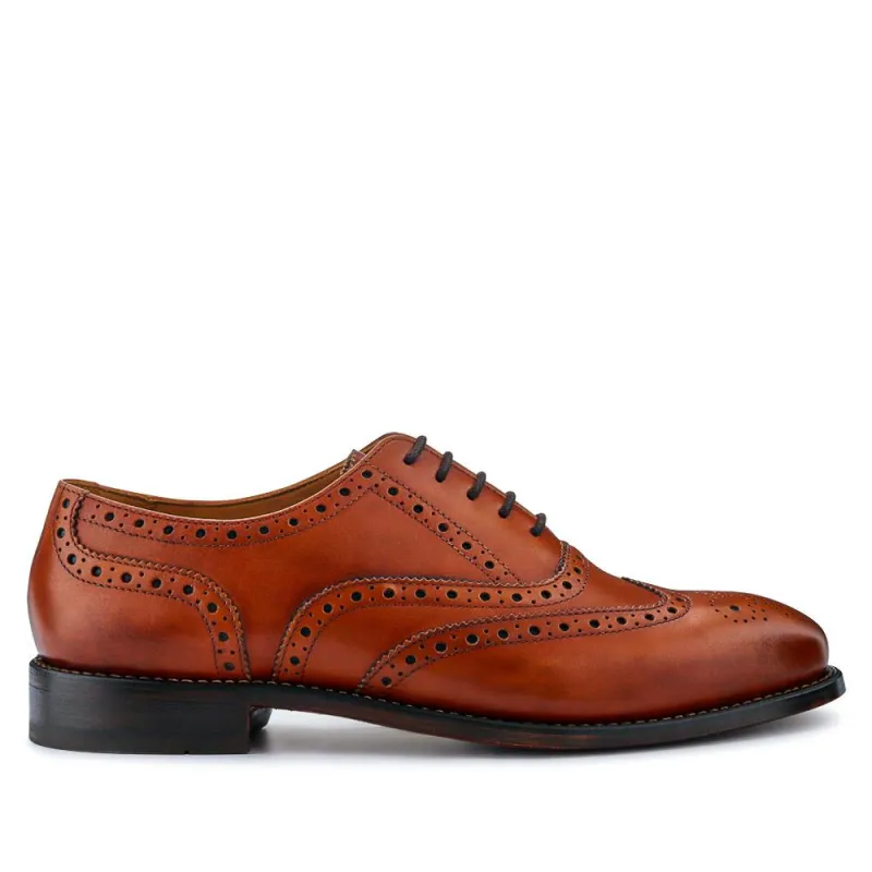 Braxton Leather Brogues - BRAXTON / 326 034 - British Tan sold by Jones Bootmaker