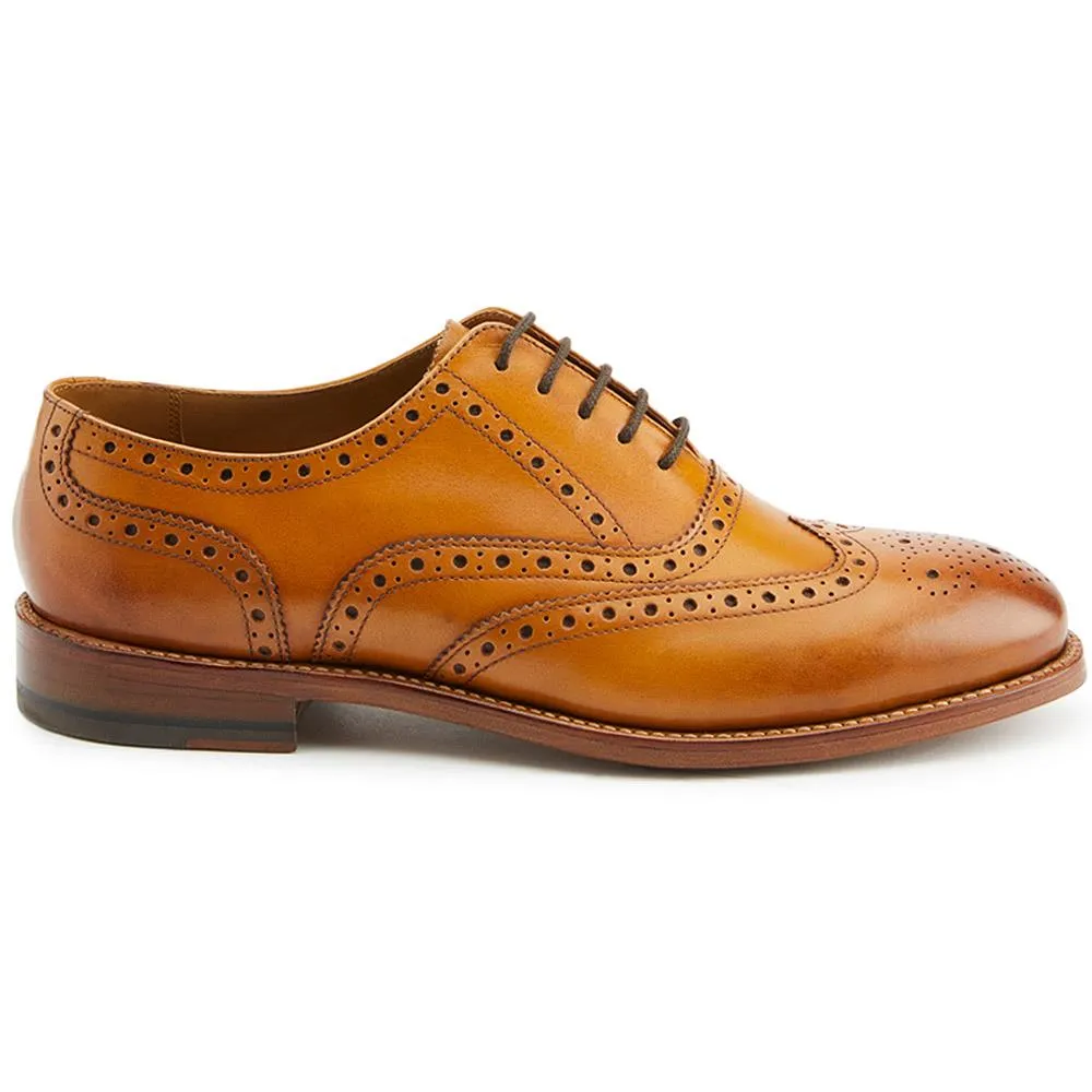 Braxton Leather Brogues - BRAXTON / 326 034 - Tan sold by Jones Bootmaker