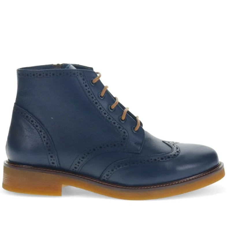 Novi Brogue Ankle Boots - NOVI / 325 941 - Navy sold by Jones Bootmaker