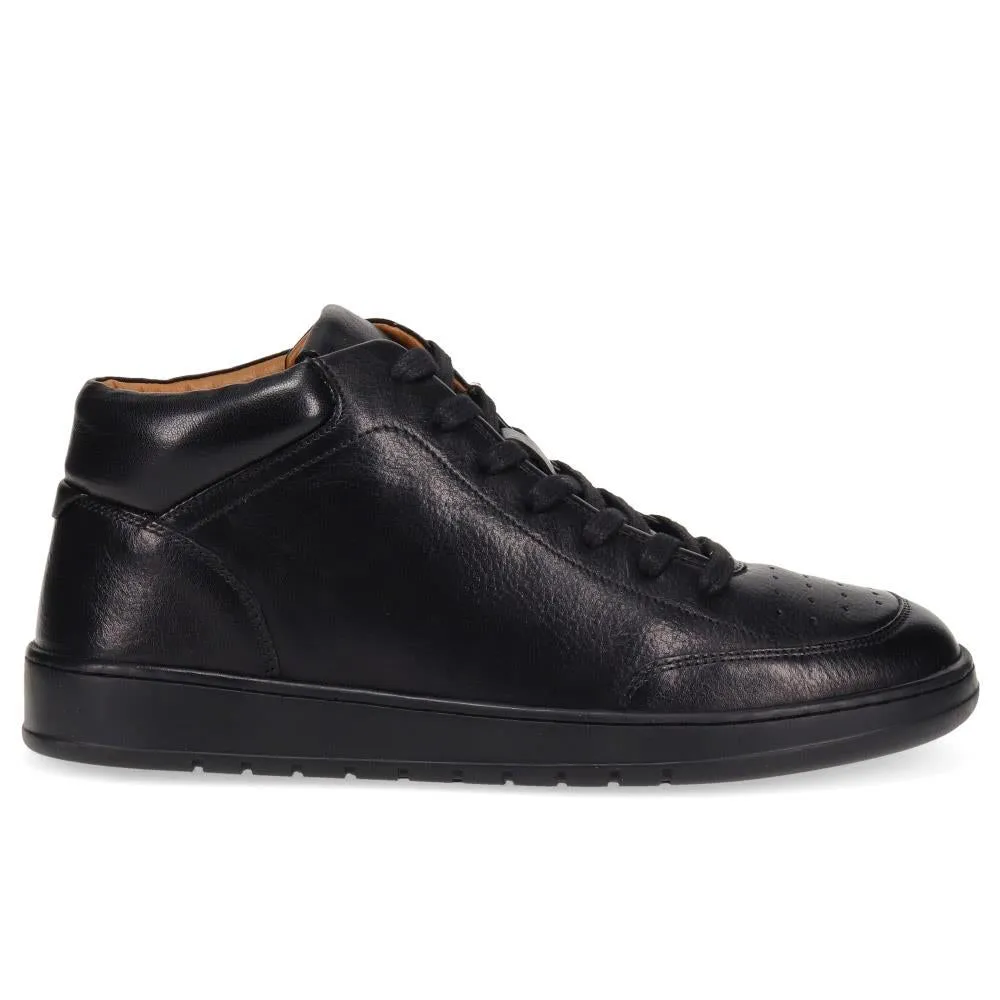 Stafford Leather Lace-Up Trainers - STAFFORD / 325 929 - Black sold by Jones Bootmaker