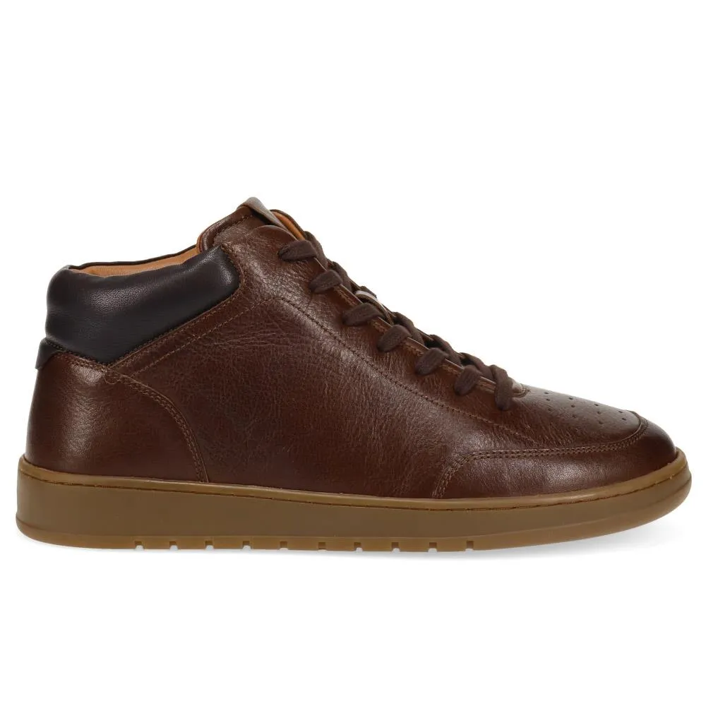Stafford Leather Lace-Up Trainers - STAFFORD / 325 929 - Dark Brown sold by Jones Bootmaker