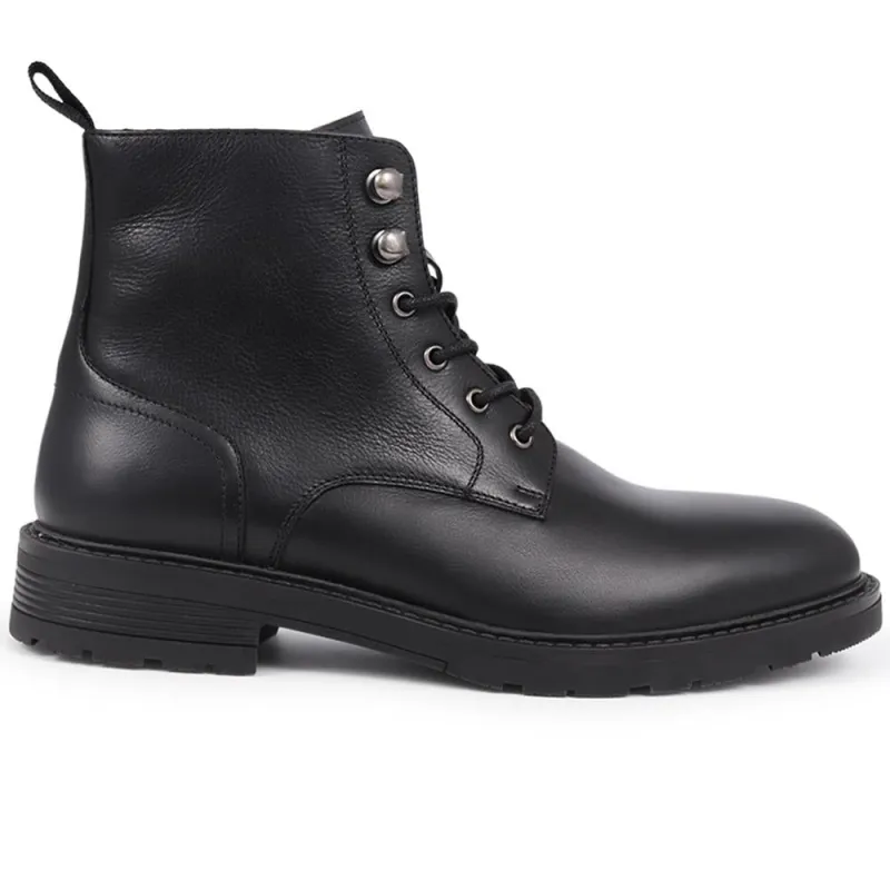 Derry Leather Lace-Up Boots - DERRY / 325 924 - Black sold by Jones Bootmaker
