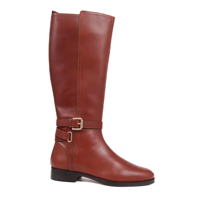Emaline Leather Long Boots  - EMALINE / 325 902 - Tan sold by Jones Bootmaker