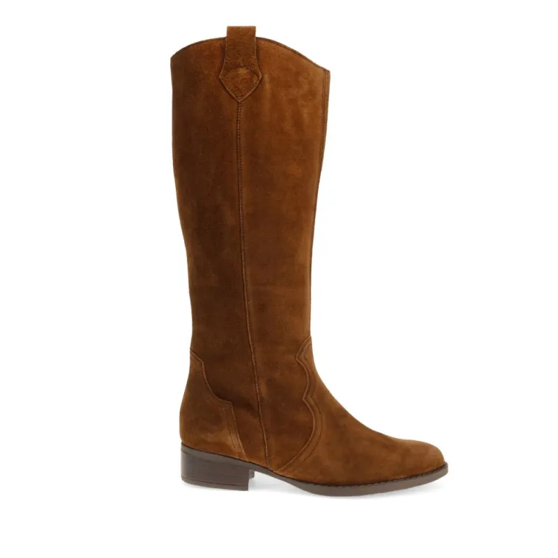 Garden Suede Long Boots - GAB40516 / 325 890 - Tan Suede sold by Jones Bootmaker