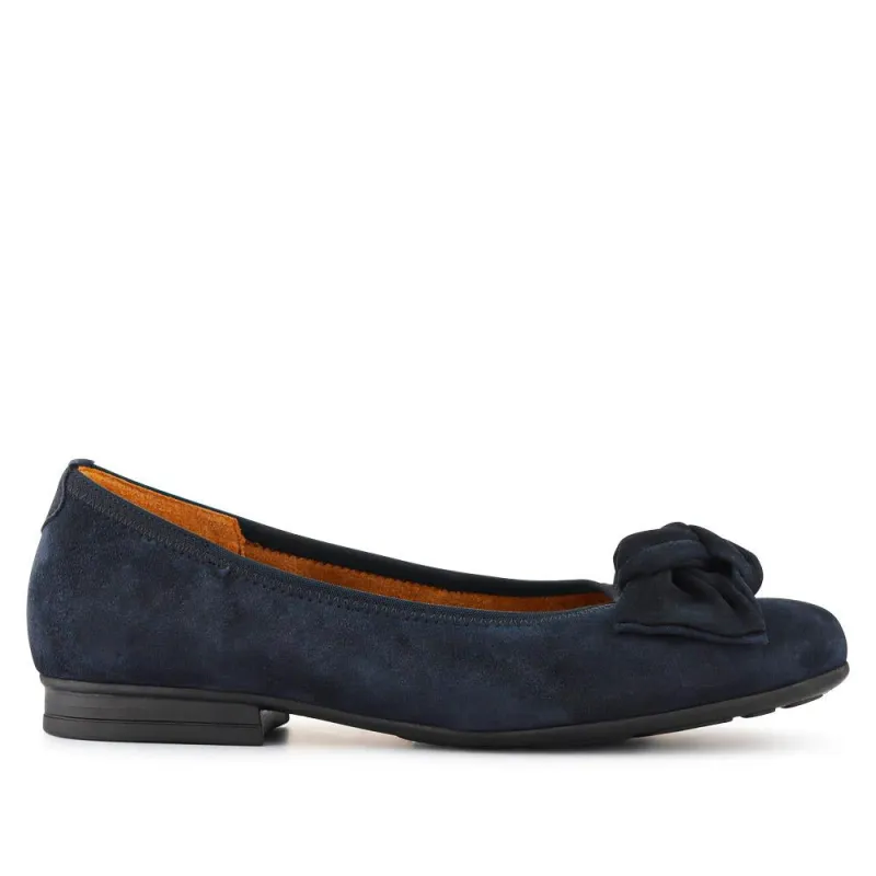 Leather Ballet Pumps  - GAB40503 / 325 893 - Navy Suede sold by Jones Bootmaker