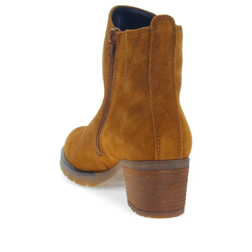 Delight Block-Heeled Ankle Boots - GAB40513 / 325 887 - Cognac Suede sold by Jones Bootmaker product image thumbnail 3