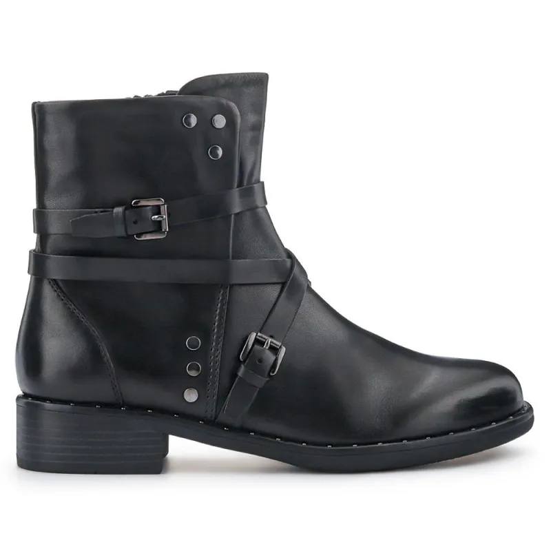 Kristin Leather Ankle Boots - GAB40511 / 325 885 - Black Suede sold by Jones Bootmaker