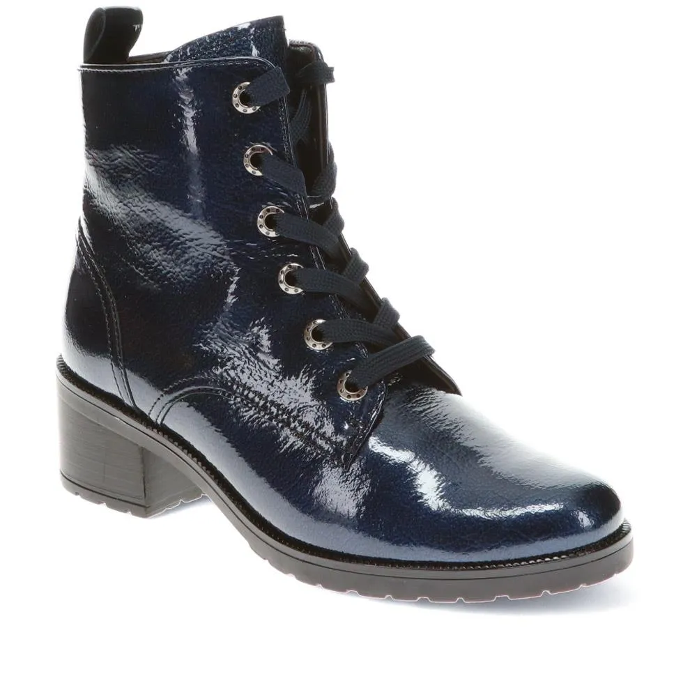 Joylon Block Heel Lace-Up Boots - GAB40510 / 325 884 - Navy sold by Jones Bootmaker product image thumbnail 2