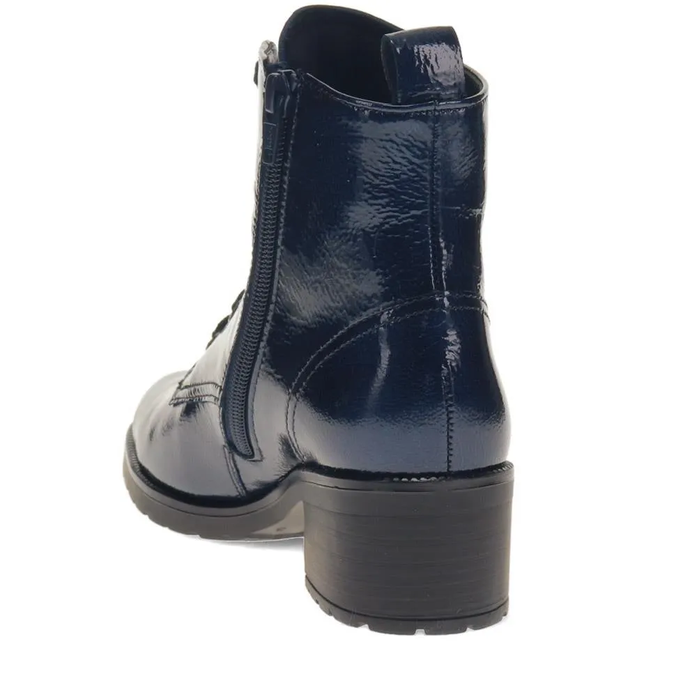 Joylon Block Heel Lace-Up Boots - GAB40510 / 325 884 - Navy sold by Jones Bootmaker product image thumbnail 3
