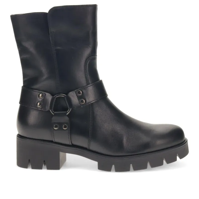 Buford Chunky Leather Ankle Boots  - GAB40508 / 325 882 - Black sold by Jones Bootmaker