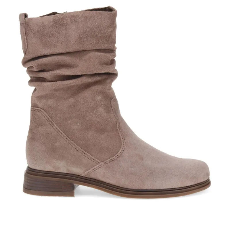 Hodie Leather Slouch Ankle Boots - GAB40507 / 325 881 - Grey Suede sold by Jones Bootmaker