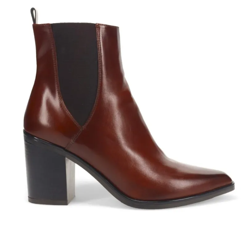 Kalamata Heeled Ankle Boots - KALAMATA / 325 867 - Brown sold by Jones Bootmaker