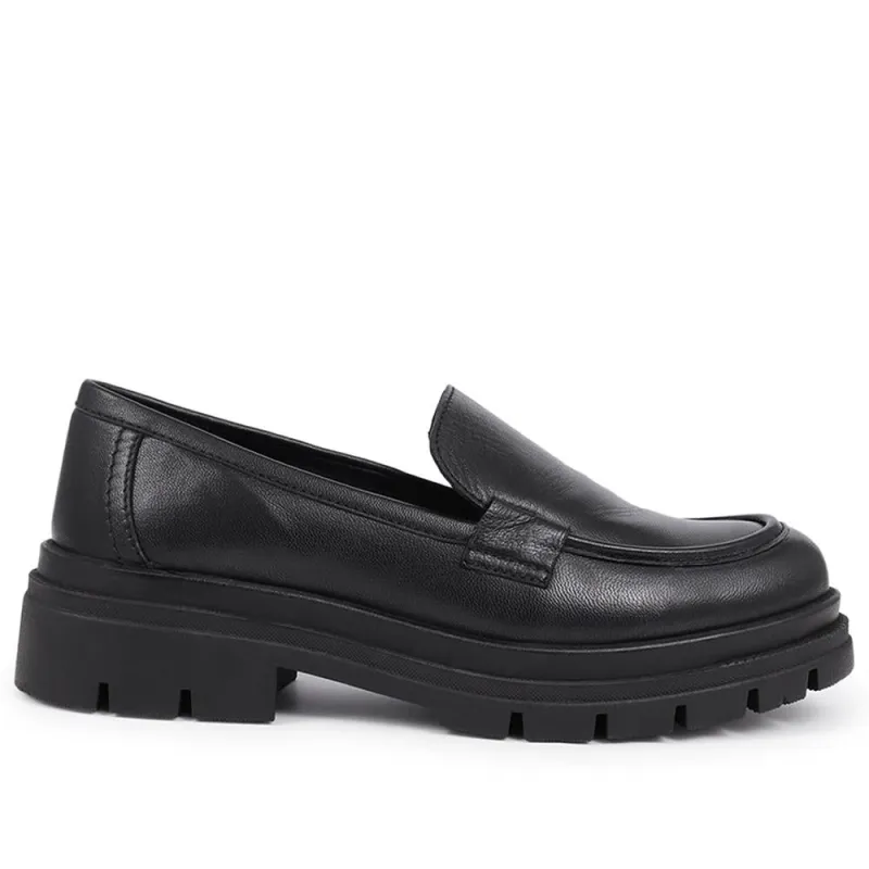 Tabata Leather Loafers - TABATA / 325 862 - Black sold by Jones Bootmaker