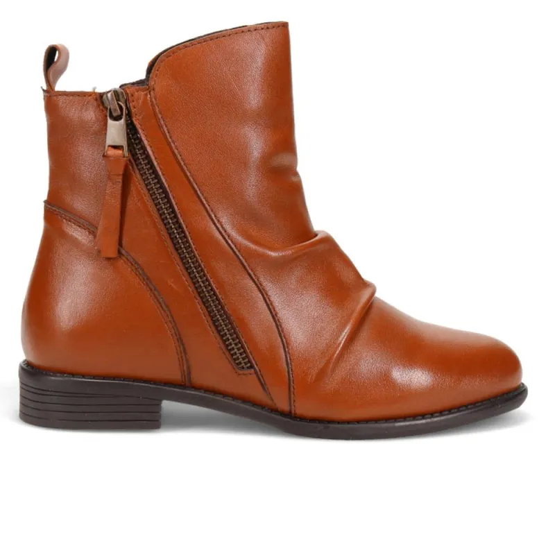 Nectar Leather Ankle Boots - NECTAR / 325 860 - Dark Tan sold by Jones Bootmaker