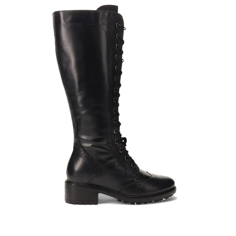 Edina Leather Long Boots - EDINA / 325 861 - Black sold by Jones Bootmaker