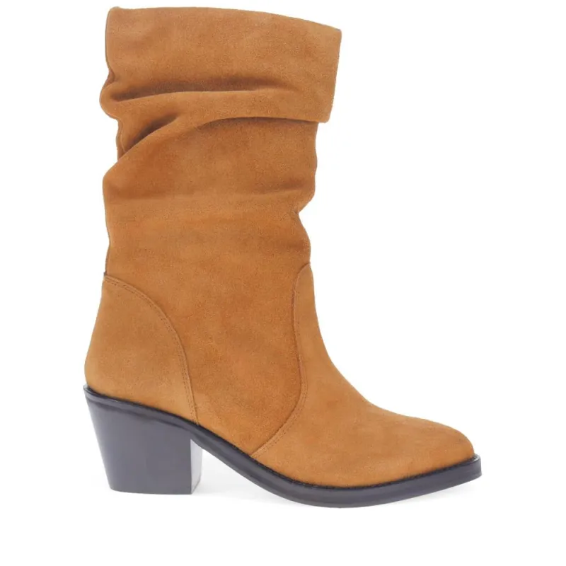 Nerine Calf-Length Boots - NERINE / 325 849 - Tan sold by Jones Bootmaker