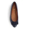 Soleil Wide Leather Ballet Pumps - SOLEILWIDE / 325 773 - Navy Patent sold by Jones Bootmaker