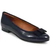 Soleil Wide Leather Ballet Pumps - SOLEILWIDE / 325 773 - Navy Patent sold by Jones Bootmaker
