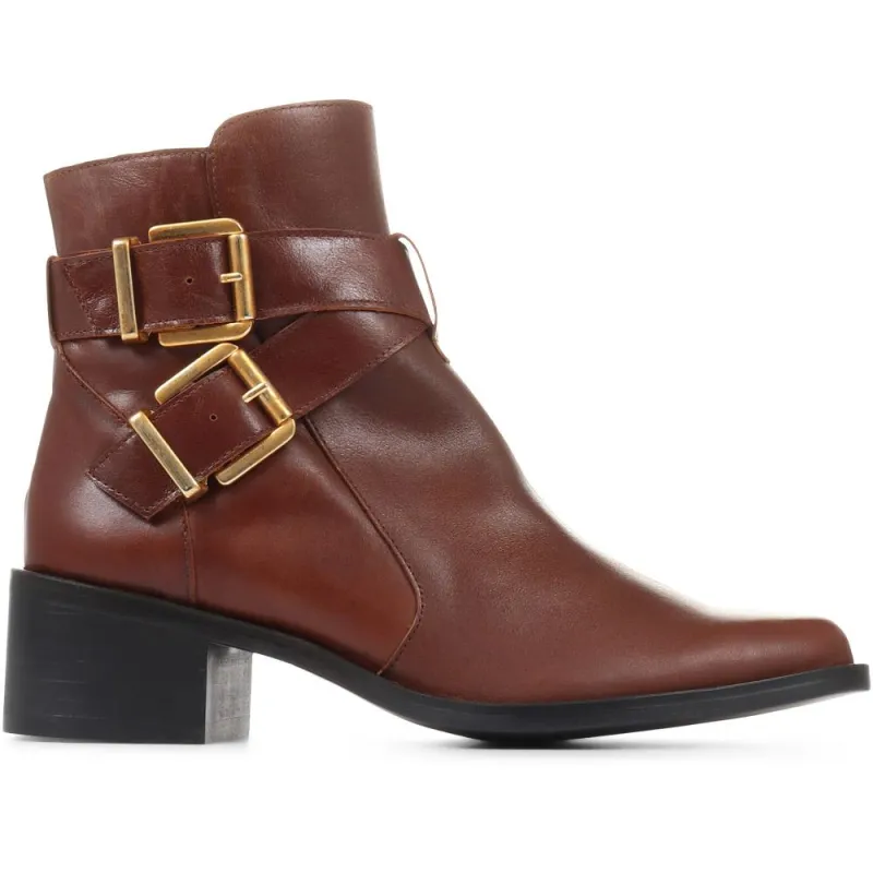 Ida Heeled Ankle Boots - IDA / 322 810 - Tan sold by Jones Bootmaker