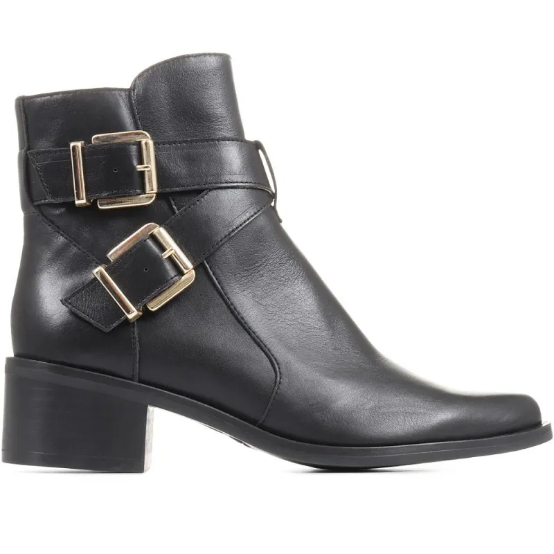 Ida Heeled Ankle Boots - IDA / 322 810 - Black sold by Jones Bootmaker