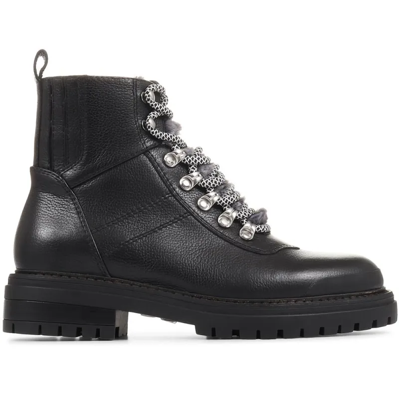 Susanna Leather Hiker Boots - SUSANNA / 322 841 - Black sold by Jones Bootmaker