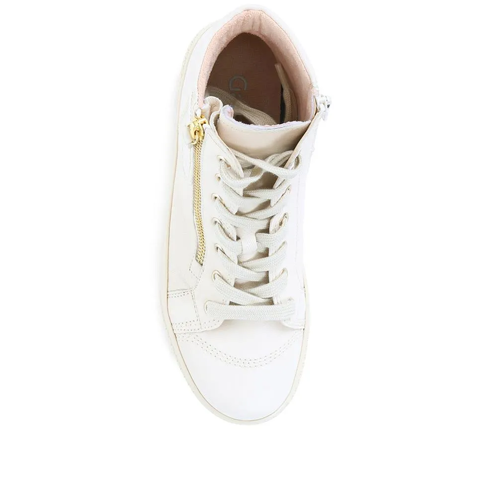 Bulner High Top Leather Trainers - GAB34515 / 320 630 - Cream sold by Jones Bootmaker product image thumbnail 4