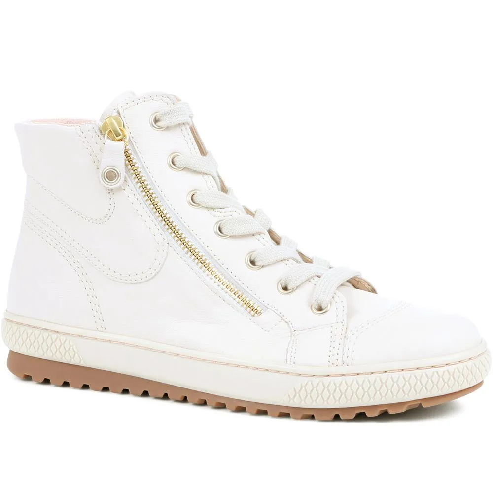 Bulner High Top Leather Trainers - GAB34515 / 320 630 - Cream sold by Jones Bootmaker product image thumbnail 2