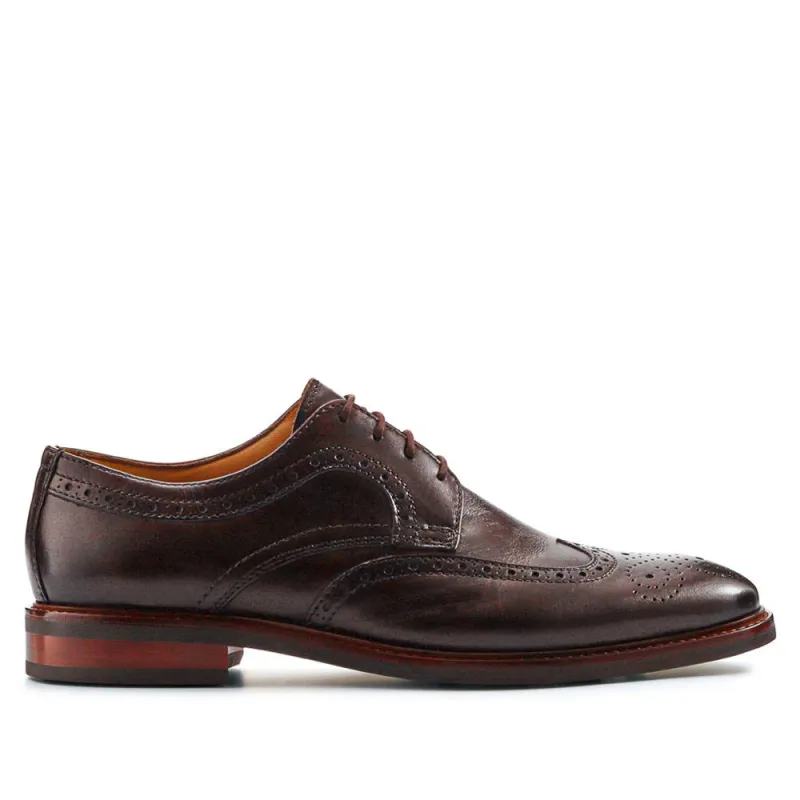 Longwood Suede Derby Brogues - LONGWOOD / 320 482 - Dark Brown sold by Jones Bootmaker