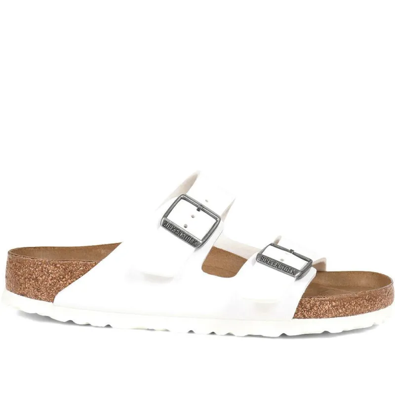 Arizona Dual Strap Sandals - BIRK37016 / 324 055 - White sold by Jones Bootmaker