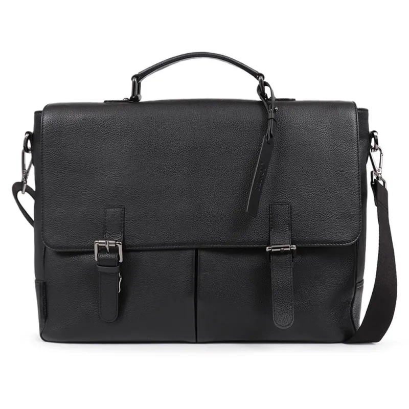 Upland Leather Briefcase  - UPLAND / 325 628 - Black Grain sold by Jones Bootmaker