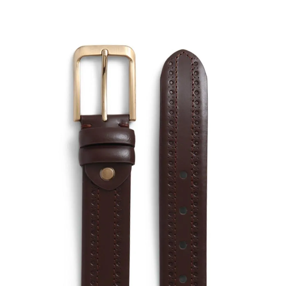 Urmston Leather Belt - URMSTON / 325 625 - Dark Brown sold by Jones Bootmaker product image thumbnail 2