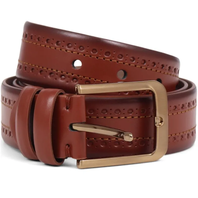 Urmston Leather Belt  - URMSTON / 325 625 - Cognac sold by Jones Bootmaker