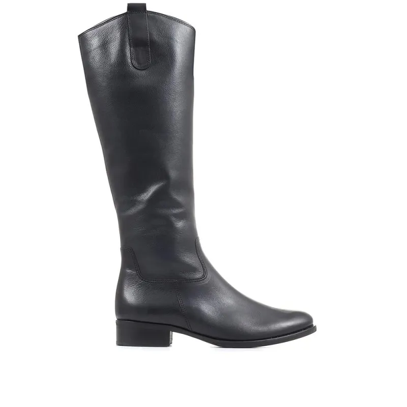 Brook Slim Calf Fit Leather Riding Boots - GAB28507 / 313 145 - Navy sold by Jones Bootmaker