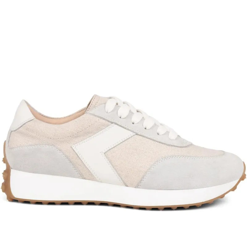 Babetta Leather Trainers  - BABETTA / 325 588 - White sold by Jones Bootmaker